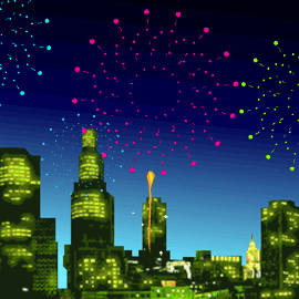 シューティングゲーム｜夜空のキャンバス