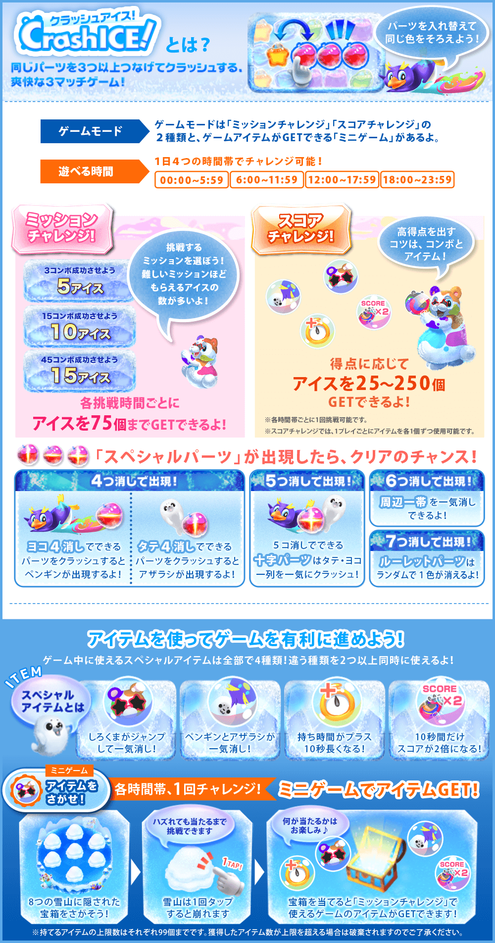 「クラッシュアイス」の遊びかた